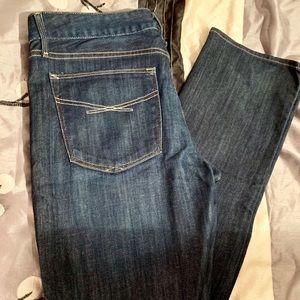 Dark wash straight leg jeans
